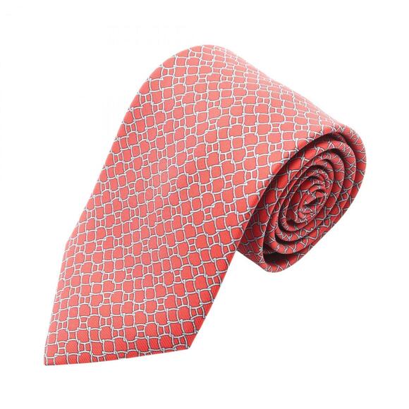 Hermes HERMES tie silk men's clothing red and blue